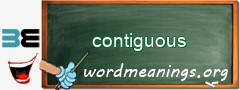 WordMeaning blackboard for contiguous